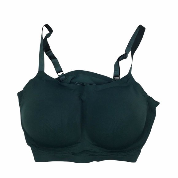 TRUE & CO True Body Lift Scoop Adjustable Strap Bra Full Cup Forest Green Large - Picture 3 of 5
